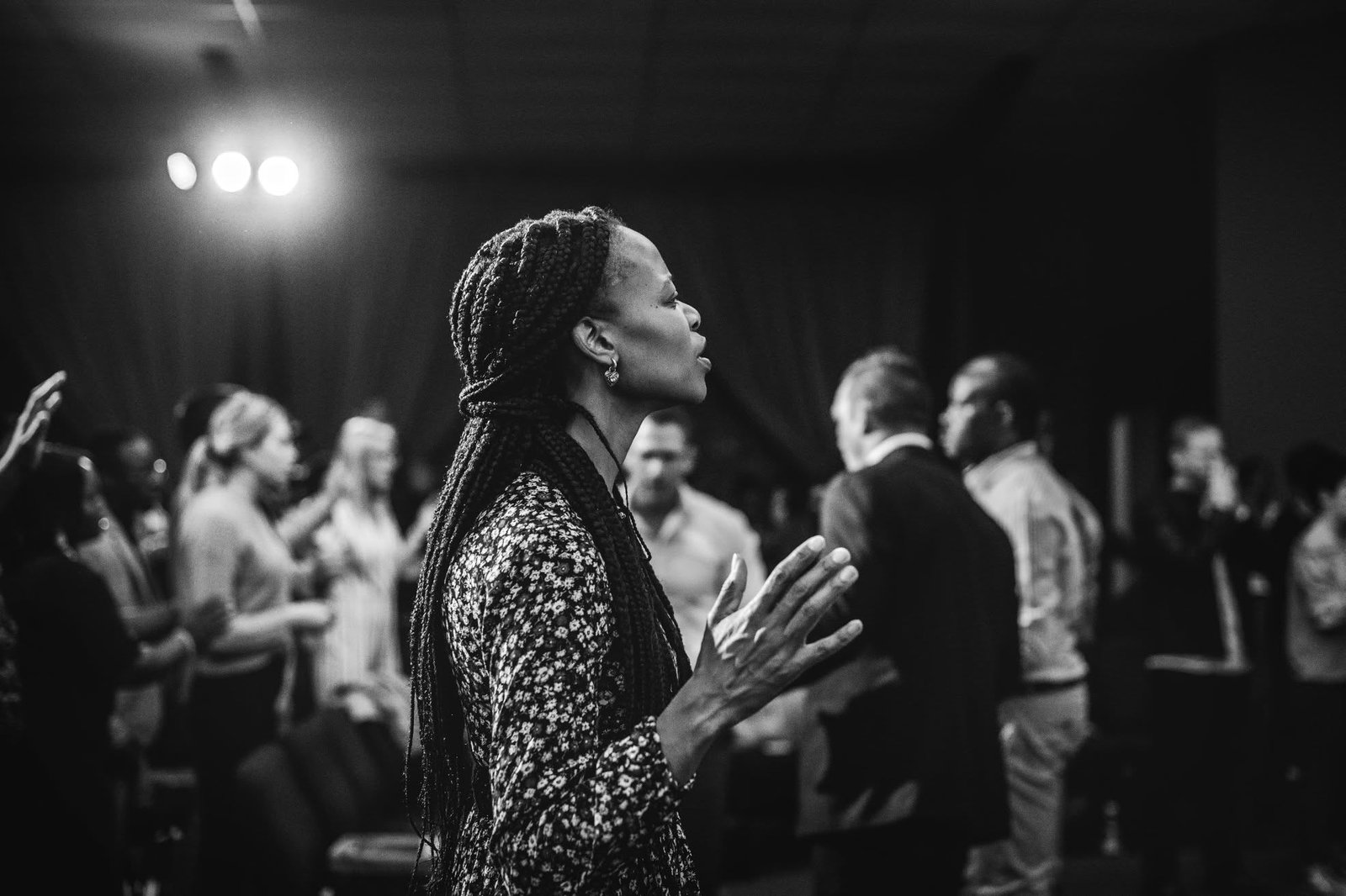 Hearts lifted in worship